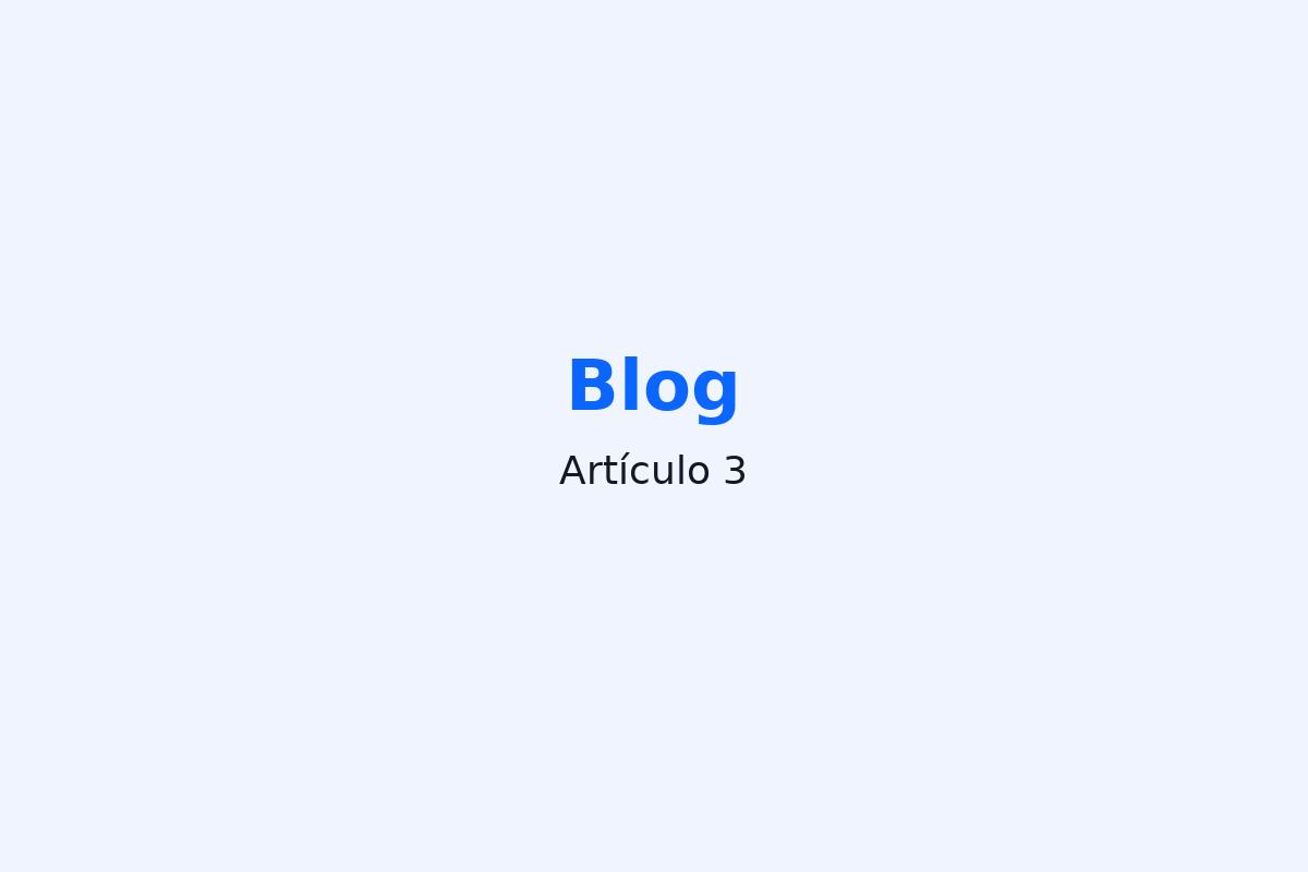 Artículo 3