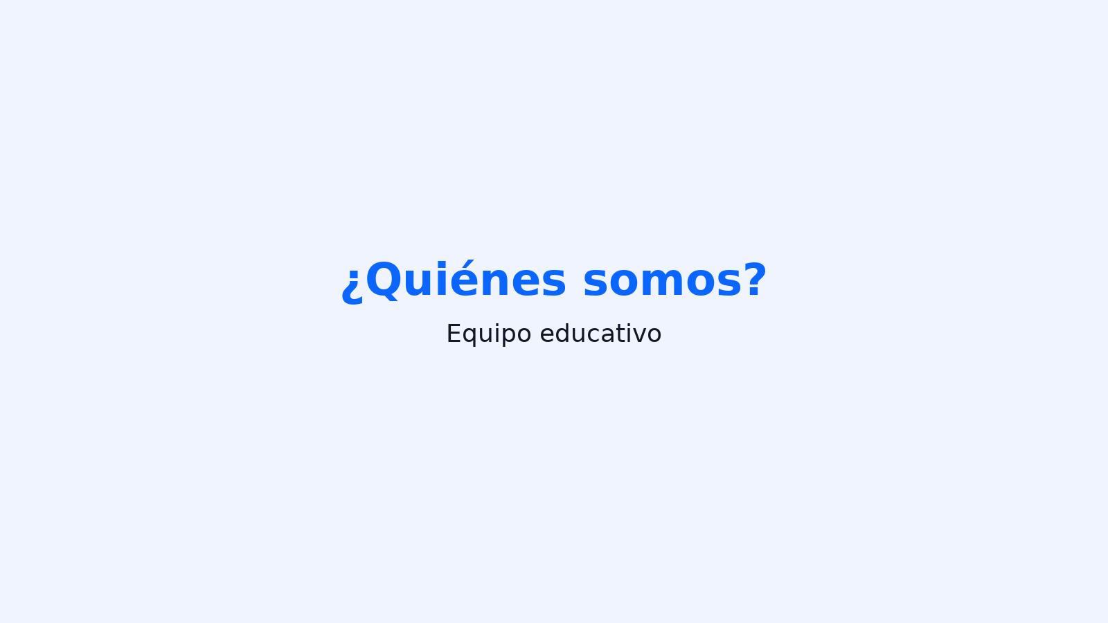 Quiénes somos